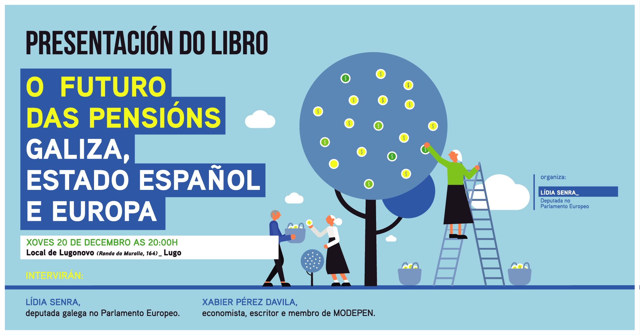 Cartel presentacion libro pensions en Lugo 201218