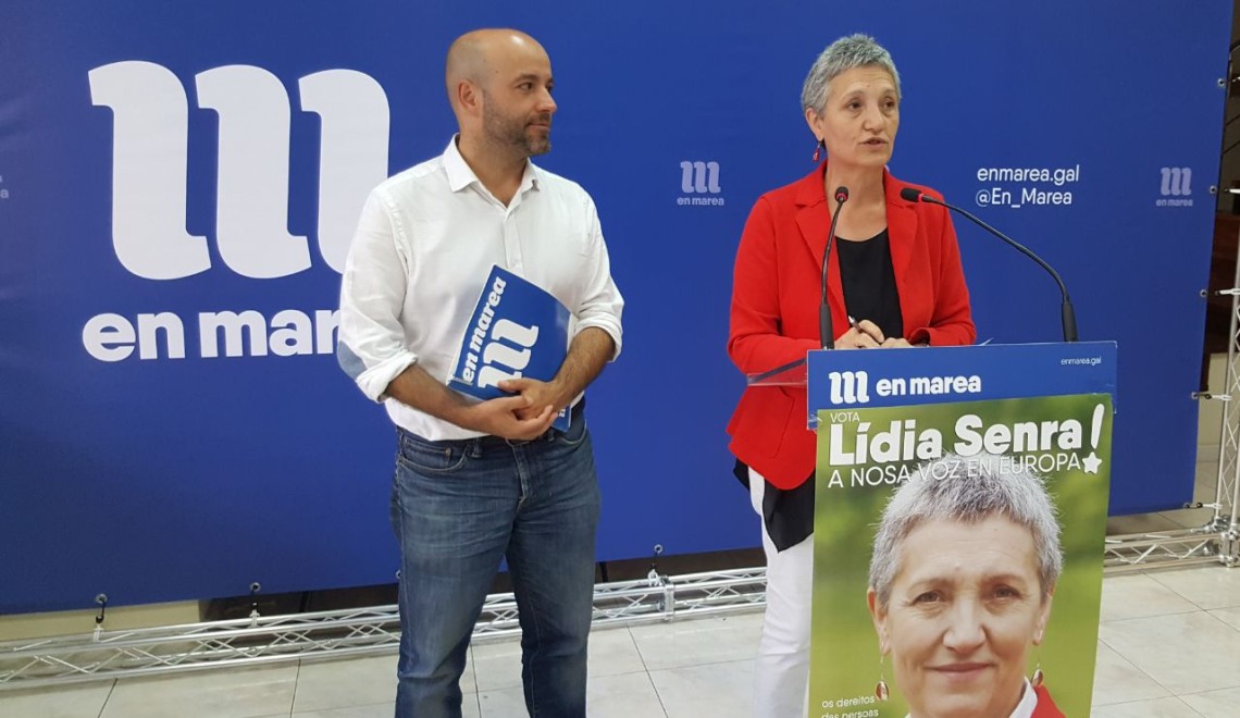 Lidia Senra e Luis Villares en rolda de prensa hoxe